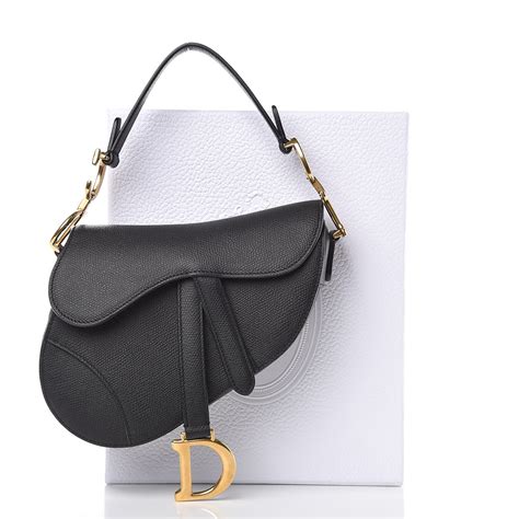 dior saddle bag portemonnaie|CHRISTIAN DIOR Grained Calfskin Saddle Bag Black.